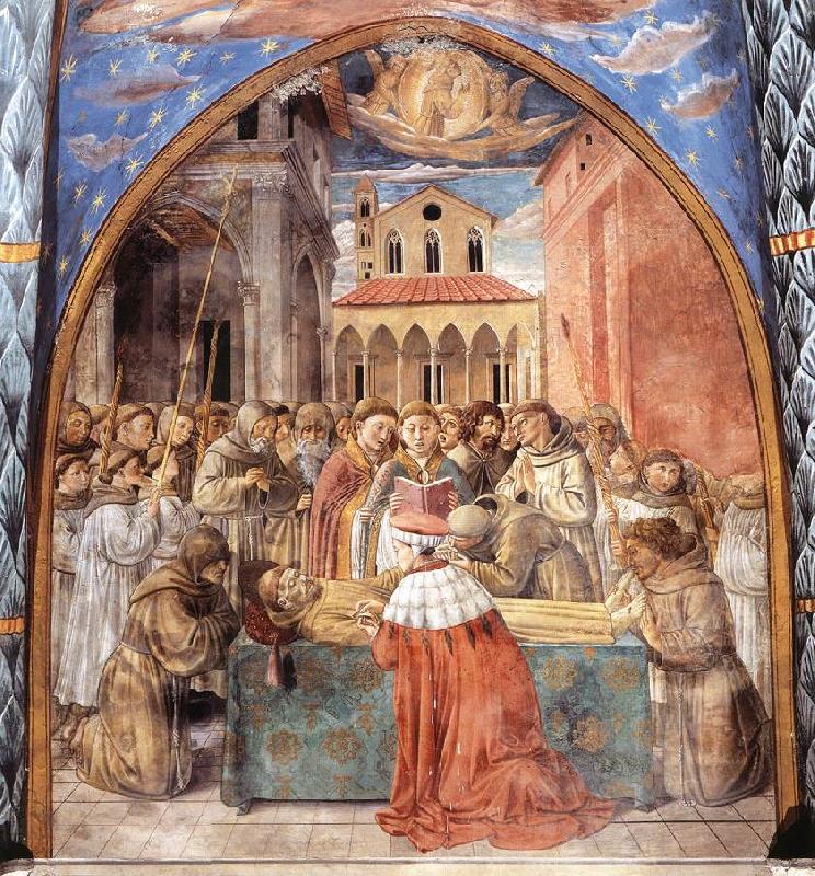 GOZZOLI, Benozzo Scenes from the Life of St Francis (Scene 12, south wall) dfhg